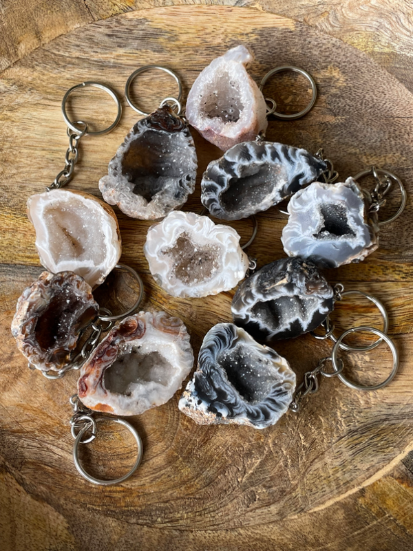 Sleutelhanger agaat geode